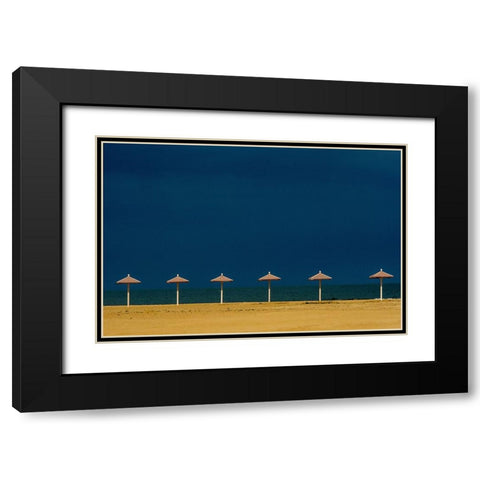 Coming Hurricane Black Modern Wood Framed Art Print with Double Matting by Kovach, Andriy