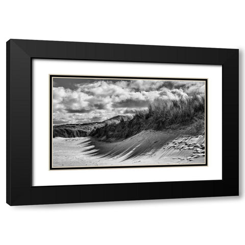 Dunes in Donegal Black Modern Wood Framed Art Print with Double Matting by lee miller, alan