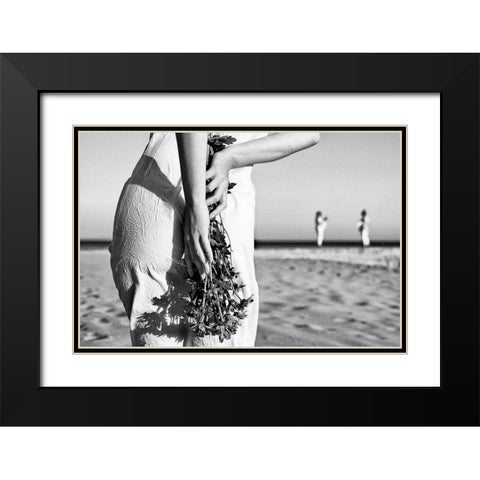 All that hidden love Black Modern Wood Framed Art Print with Double Matting by Melo, Josefina