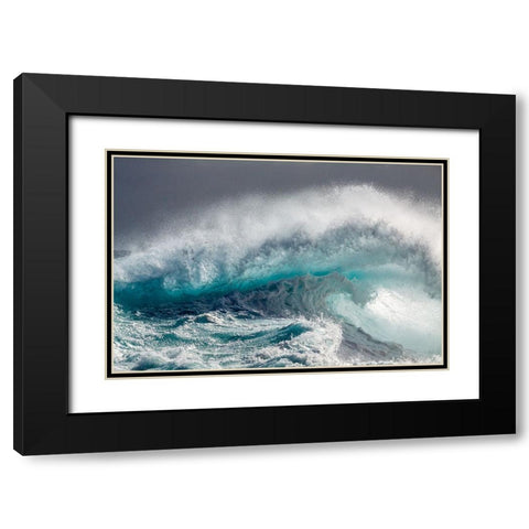 Mighty water Black Modern Wood Framed Art Print with Double Matting by Degryse, Michelle