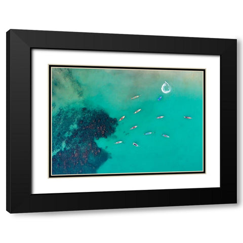 Bullet time Black Modern Wood Framed Art Print with Double Matting by Chengzhou, Zhou