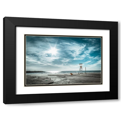Winter time Black Modern Wood Framed Art Print with Double Matting by Principato, Antonio