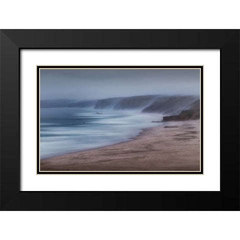 Mists Black Modern Wood Framed Art Print with Double Matting by Gutierrez, Lola