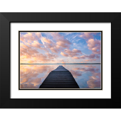 Sanctuary Black Modern Wood Framed Art Print with Double Matting by Lindsten, Christian