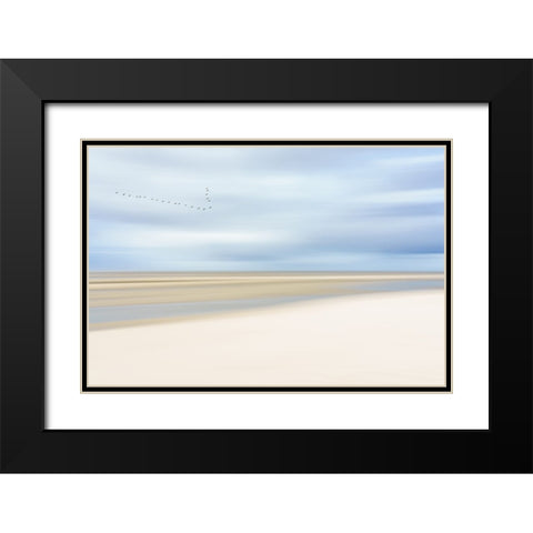 At the ocean III Black Modern Wood Framed Art Print with Double Matting by Reichelt, Dieter