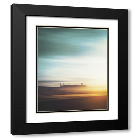 Placidity Black Modern Wood Framed Art Print with Double Matting by Hennen, Marcus