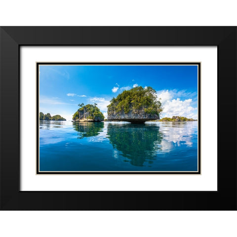 Raja Ampat Islands Black Modern Wood Framed Art Print with Double Matting by Gabriel, Barathieu