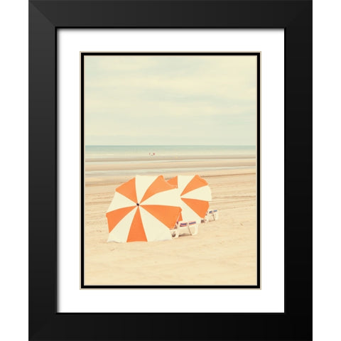 Umbrella Black Modern Wood Framed Art Print with Double Matting by Della Latta, Massimo
