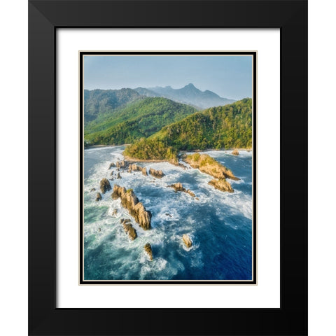 Kelumbayan Beach-Lampung Indonesia Black Modern Wood Framed Art Print with Double Matting by Herliyanto, Gatot