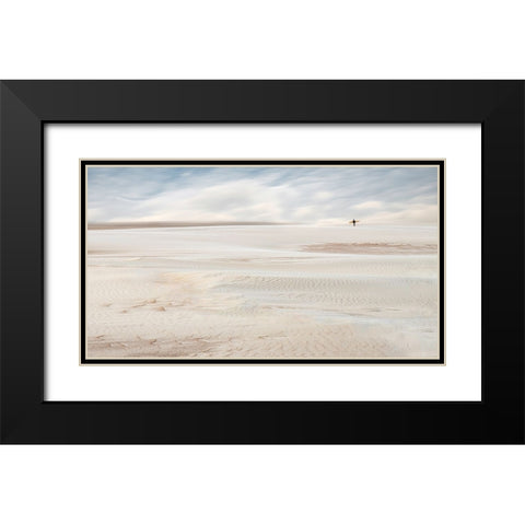 Surfer Black Modern Wood Framed Art Print with Double Matting by Claes, Gilbert