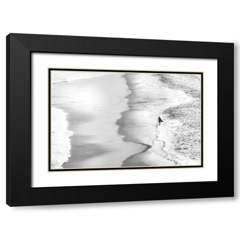 Back on dry land Black Modern Wood Framed Art Print with Double Matting by Groleau, Michel