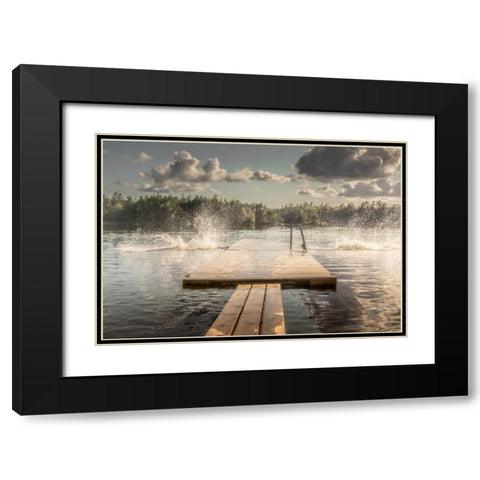 The diving board Black Modern Wood Framed Art Print with Double Matting by Kleimann, Stephanie