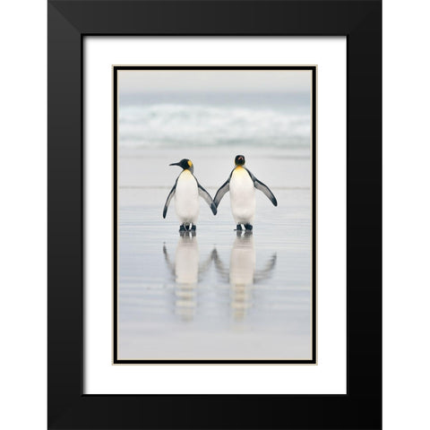 Friends Black Modern Wood Framed Art Print with Double Matting by Gil Raga, Joan