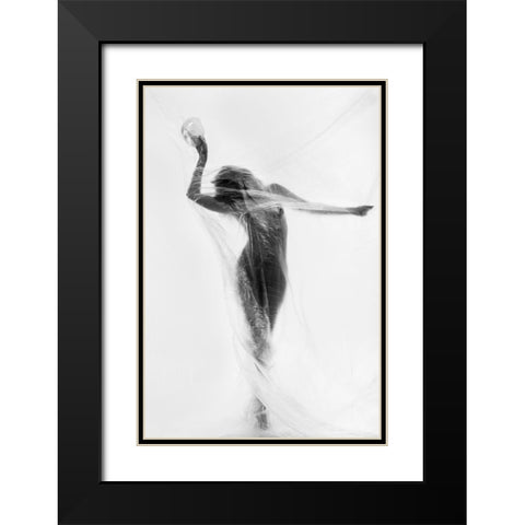 the mask dance Black Modern Wood Framed Art Print with Double Matting by Odorizzi, Patrick