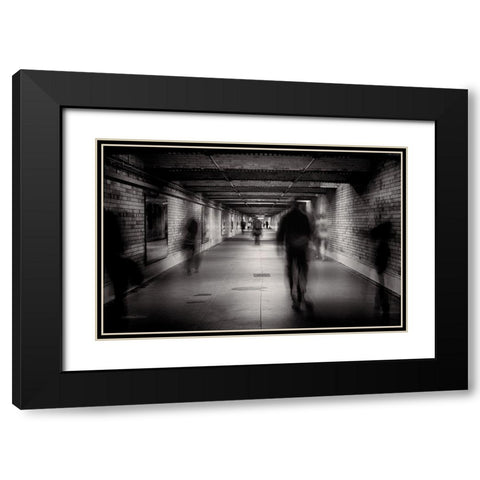 Faceless 1 Black Modern Wood Framed Art Print with Double Matting by Morgan, Greg