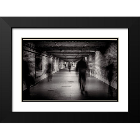 Faceless 1 Black Modern Wood Framed Art Print with Double Matting by Morgan, Greg