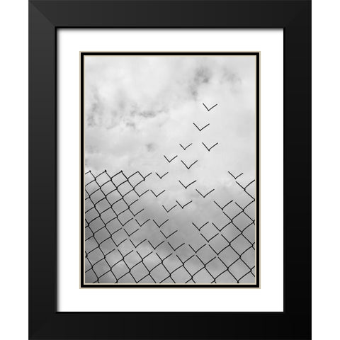 Freedom Black Modern Wood Framed Art Print with Double Matting by Alonso, Daniel