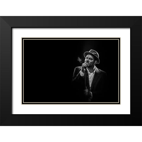 Ben lOncle Soul Black Modern Wood Framed Art Print with Double Matting by Christophe