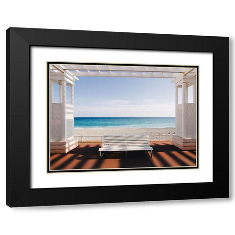 Window to the Sea Black Modern Wood Framed Art Print with Double Matting by Palazon, Paco