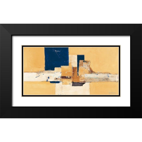Abstrakt VI Black Modern Wood Framed Art Print with Double Matting by van der Werf, Ron
