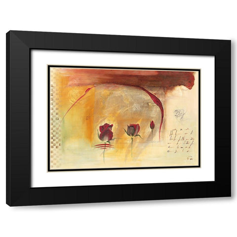 Corazon III Black Modern Wood Framed Art Print with Double Matting by Leys, Gemma