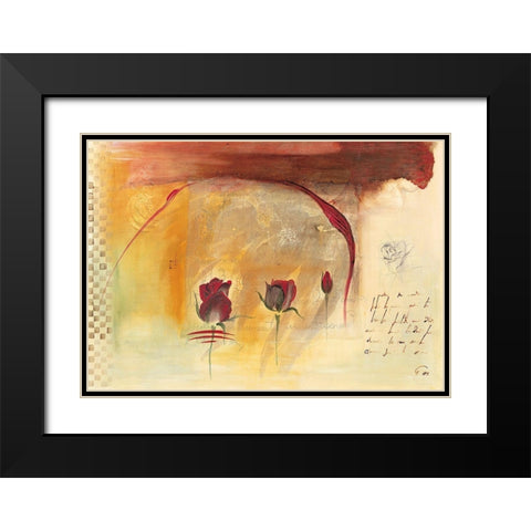 Corazon III Black Modern Wood Framed Art Print with Double Matting by Leys, Gemma