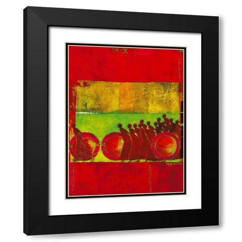 Between Light and Dark Black Modern Wood Framed Art Print with Double Matting by van Ginkel, Marjolijn