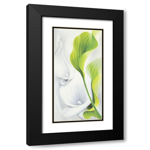 Calla II Black Modern Wood Framed Art Print with Double Matting by Schmucker, Annette