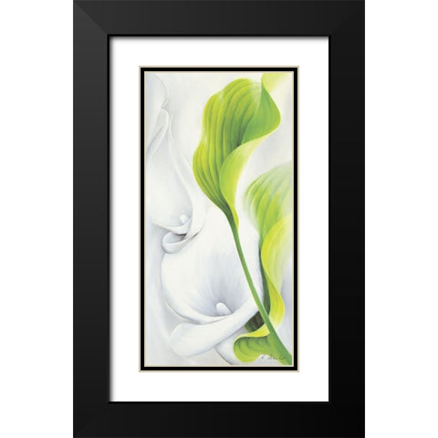 Calla II Black Modern Wood Framed Art Print with Double Matting by Schmucker, Annette
