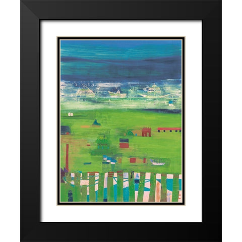 At the Seaside Black Modern Wood Framed Art Print with Double Matting by Richter-Armgart, Rose