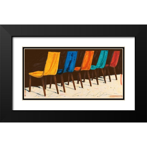Spazio Nuovo Black Modern Wood Framed Art Print with Double Matting by Calvetti, Fabio