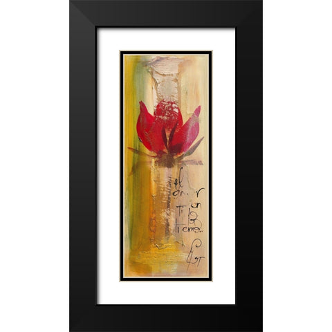 Amor II Black Modern Wood Framed Art Print with Double Matting by Leys, Gemma