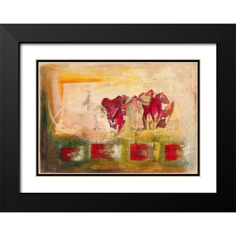 El amore Black Modern Wood Framed Art Print with Double Matting by Leys, Gemma