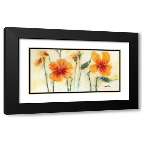 Les Pensees VII Black Modern Wood Framed Art Print with Double Matting by Marthe