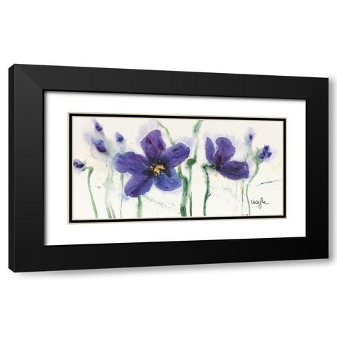 Les Pensees VIII Black Modern Wood Framed Art Print with Double Matting by Marthe
