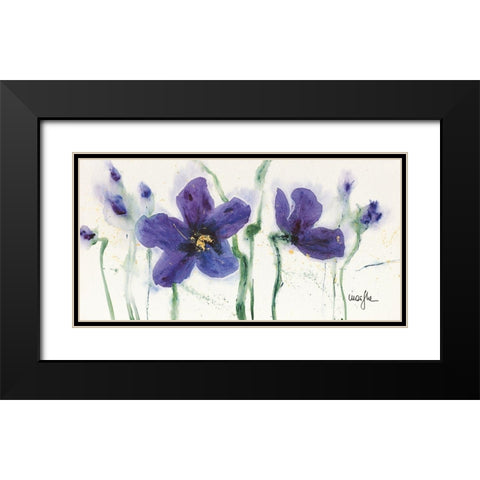 Les Pensees VIII Black Modern Wood Framed Art Print with Double Matting by Marthe