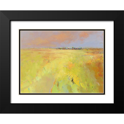 Spring Black Modern Wood Framed Art Print with Double Matting by Groenhart, Jan