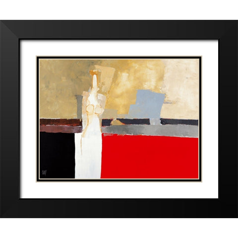 Jeune fille en blanc Black Modern Wood Framed Art Print with Double Matting by Choisy, Christian
