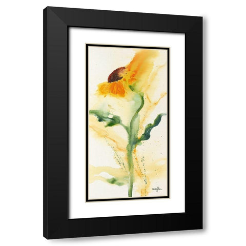 Tournesol I Black Modern Wood Framed Art Print with Double Matting by Marthe