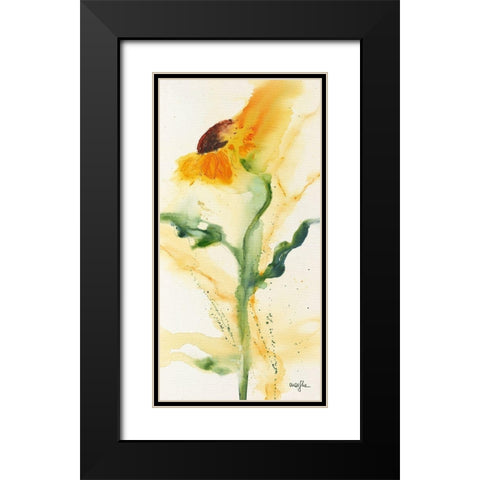 Tournesol I Black Modern Wood Framed Art Print with Double Matting by Marthe