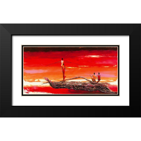 Spectacle Black Modern Wood Framed Art Print with Double Matting by Marso