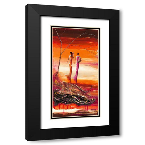 Le chemin Black Modern Wood Framed Art Print with Double Matting by Marso