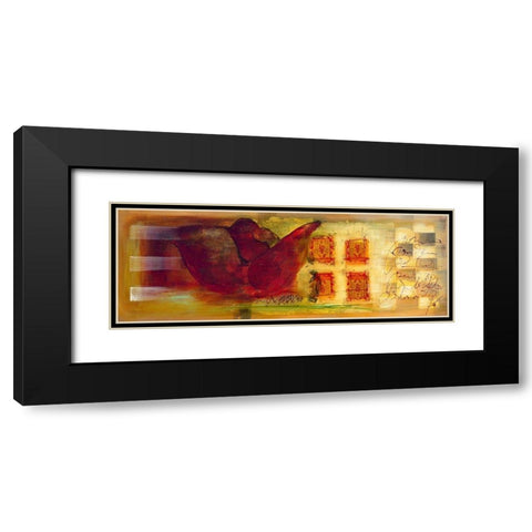 Corazon I Black Modern Wood Framed Art Print with Double Matting by Leys, Gemma