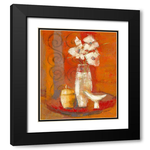 Bouquet a la coupe blanche Black Modern Wood Framed Art Print with Double Matting by Pivier-Attolini, Regine