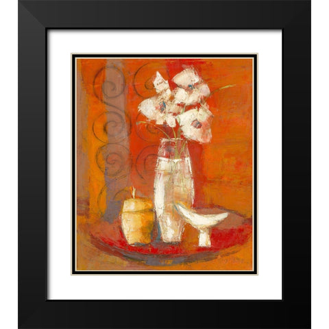 Bouquet a la coupe blanche Black Modern Wood Framed Art Print with Double Matting by Pivier-Attolini, Regine