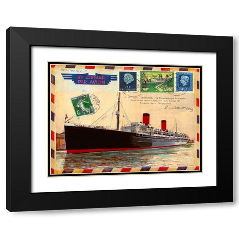 La Lorraine Black Modern Wood Framed Art Print with Double Matting by Candon, Frederick