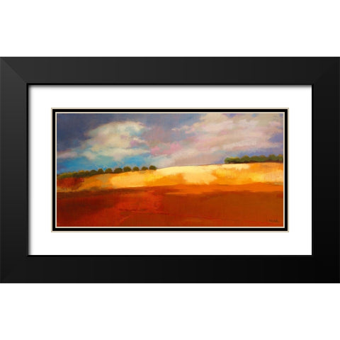 Vers Fes - falaise Black Modern Wood Framed Art Print with Double Matting by Mazur-Devaux, Ewa