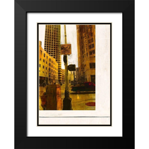 Curb Lane Must Black Modern Wood Framed Art Print with Double Matting by Olukman, Ayline