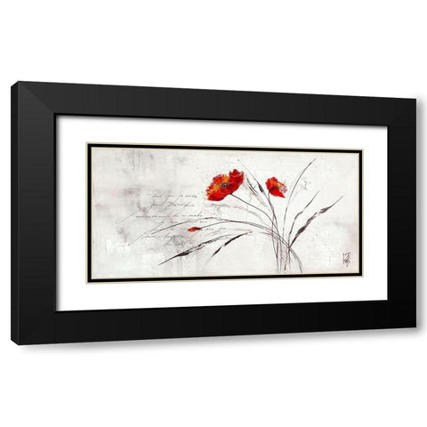 Reve fleurie IV Black Modern Wood Framed Art Print with Double Matting by Zacher-Finet, Isabelle