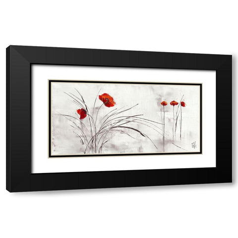 Reve fleurie V Black Modern Wood Framed Art Print with Double Matting by Zacher-Finet, Isabelle